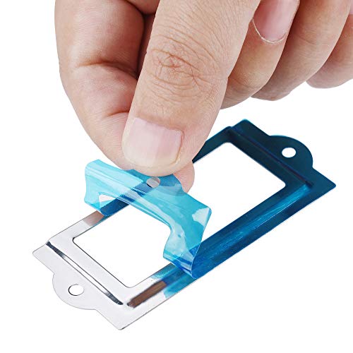 Bluecell 20Pcs 80 X 35Mm Silver Color Metal Office File Cabinet Shelves Drawer Name Card Label Holder Frames With Screws #TOP2