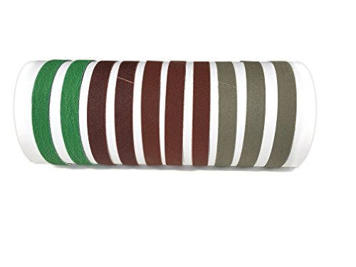Red Label Abrasives 3/4 X 12 Inch Knife Sharpener Sanding Belts, 10-Pack Assortment