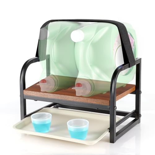 SwiftGoods Laundry Room Organization:Liquid Laundry Detergent Holder & Organizer with Drip Tray for Efficient Laundry Room Organization and Storage - Black