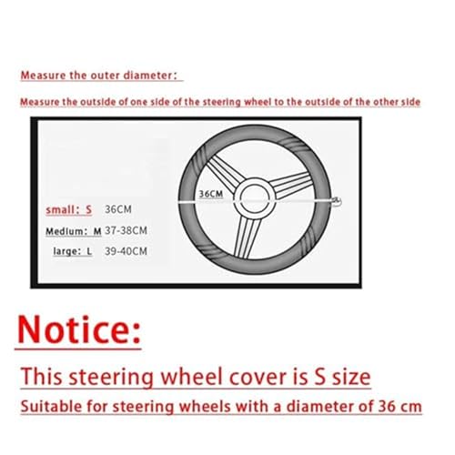 Protector Cubierta Volante automóvil Volante Universal de Coches de cocción Vuelva de cocción Micro Fibra de Fibra de Cuero pequeñas Cubiertas de Rueda de automóviles de 36 cm.(Red)