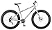 Mongoose Malus Mens and Womens Fat Tire Mountain Bike, 26-Inch Bicycle Wheels, 4-Inch Wide Knobby Tires, Steel Frame, 7 Speed Drivetrain Bicycle, Shimano Rear Derailleur, Disc Brakes, Silver/Black