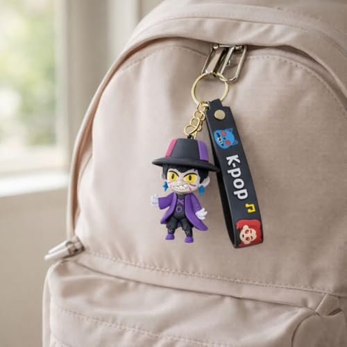 Image of Wanna Party Kpop Demon Hunters Cartoon Keychains, Jinu Keychain for Boys and Girls, Cute Backpack Key Chain Accessories Wristlet chain Return Gift Items for Boys & Girls