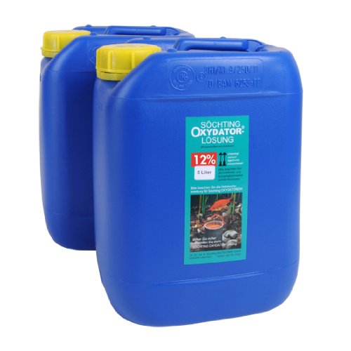 Söchting Oxydator-Lösung 12% Spar-Set 2x5 Liter Kanister – 10 Liter Vorratspack für Großteiche & Koianlagen – Maximale Sauerstoff-Versorgung & Algenstopp – Profi-Vorteilspack