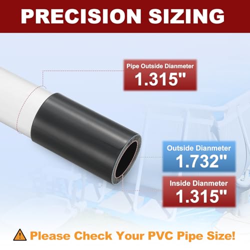 DTGN 6Pcs 1" PVC Pipe Coupling Fitting, SCH80 (SOC x SOC) Furniture Grade PVC Slip Socket Connectors, Straight Pressure Pipe Fittings for Home Use, Irrigation, Industrial by DTGN - Image 3