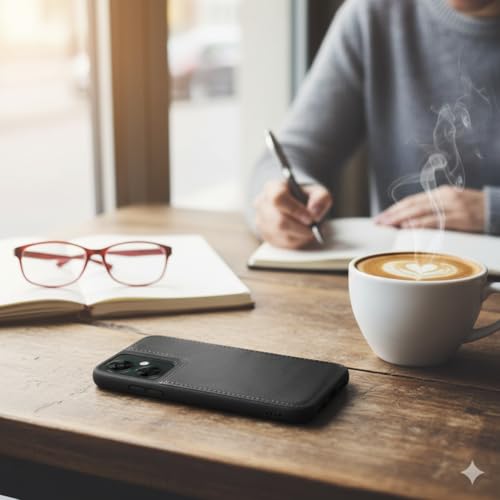 Image of Leather Case for OnePlus Nord CE 3 Lite Premium Protective Stylish Slim Cover with Shockproof Raised Edges Black