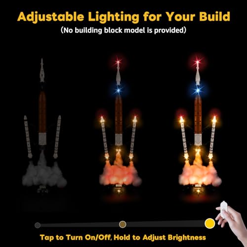 Kit de luz para Lego NASA Artemis 42221 Kyglaring sin cables visibles 3