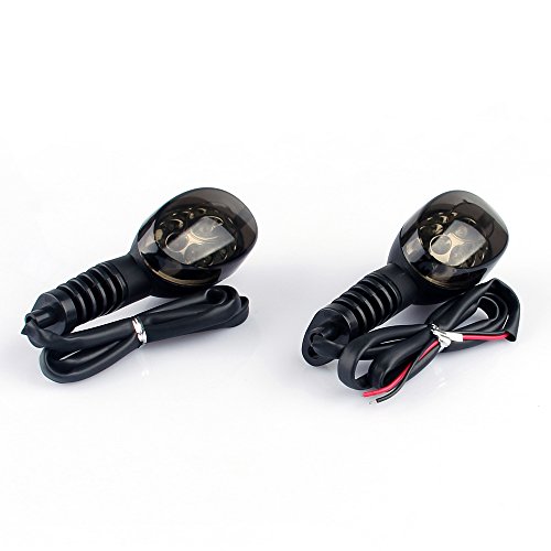 Areyourshop Front Rear LED Turn Signals Blinker Indicator Amber For Kawasaki NINJA 250R 2008-2012 Clear