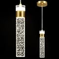 CCYCOL Gold Pendant Light Crystal Pendant Light Fixtures for Kitchen Island Lighting 4000K LED Modern Adjustable Chandelier Hanging Bubble Pendant Lighting (1Pack)