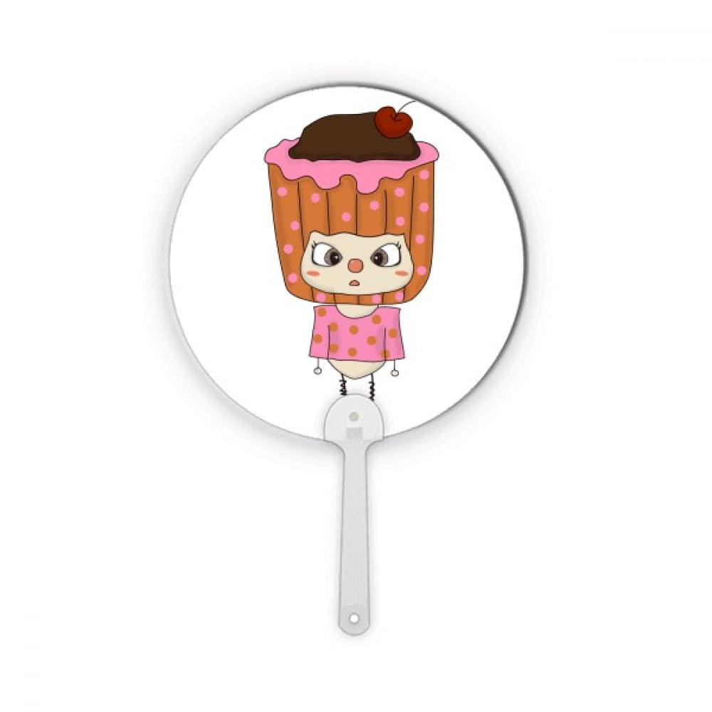 Éventail rond en plastique artisanat No/No Food Cupcake Sweet Fruit