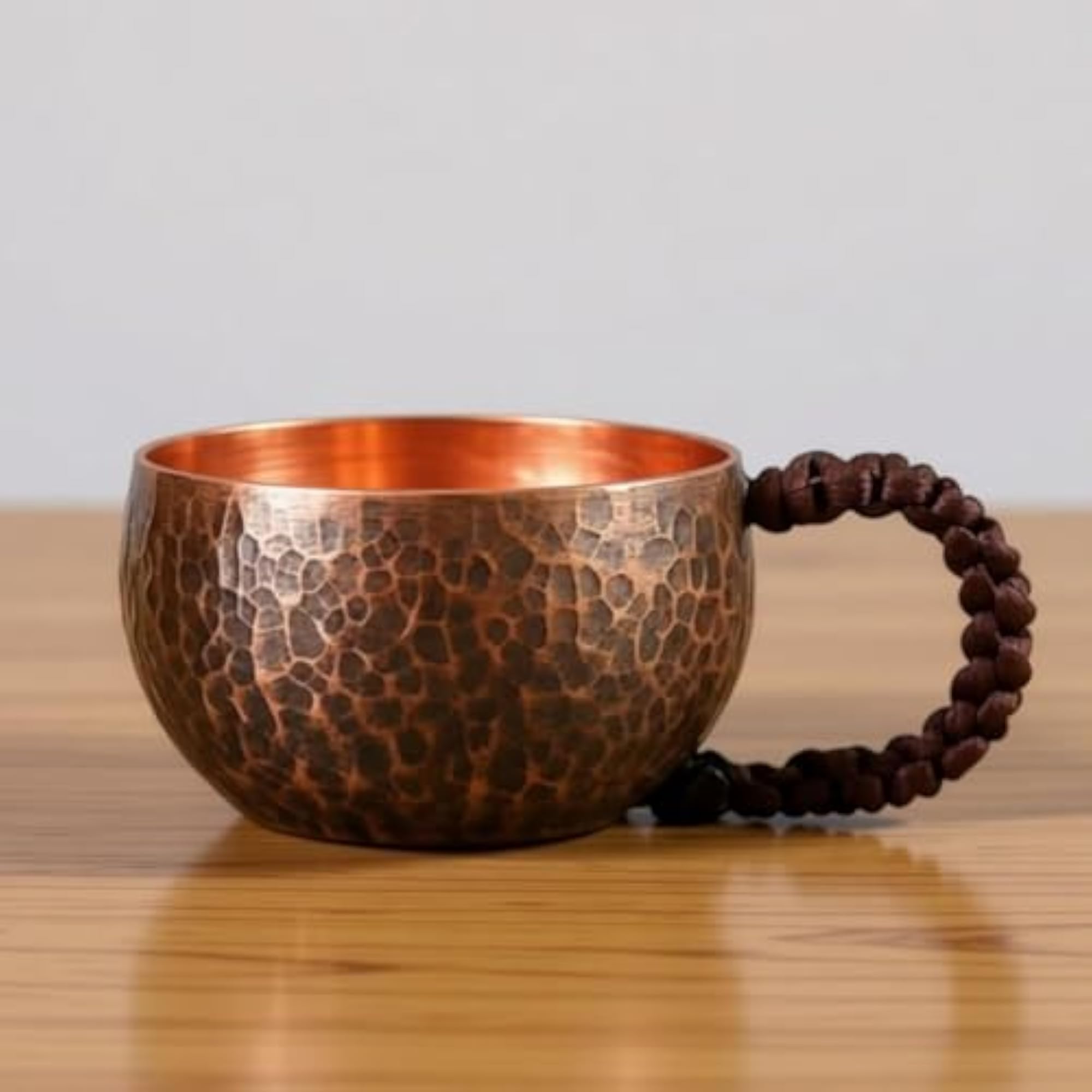 Hammered Copper Vintage Design Teacup
