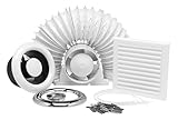 Xpelair Airline Al100T 4"/100mm Inline Axial Extractor Fan with Timer for Bathrooms and Shower Rooms, Complete with Loft Fitting Kit, White