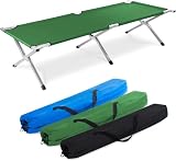 GOODS+GADGETS Faltbares Army Feldbett aus Aluminium...