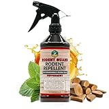 Rodent Guard - Peppermint Oil Spray for Rodents - Natural Peppermint Rodent & Pest Control Spray - Plant-Based Indoor & Outdoor Mouse Spray - Safe Around Pets & Kids - Repels All Rodents 16oz