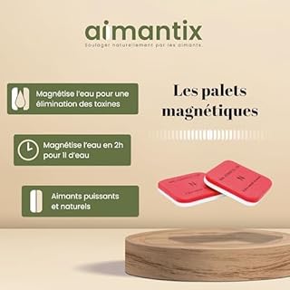 AIMANTIX - Aimants Puissant pour Magnétiser l'Eau - Hydratation Optimale et Bienfaits Thérapeutiques - Les Palets Magnétiques - Aimants Naturels pour Eau Magnétisée