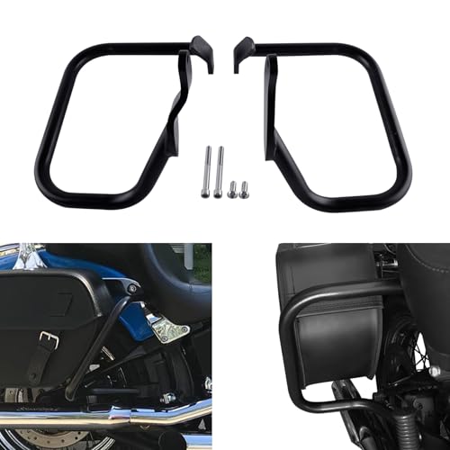 Guardia para Alforjas de Motocicleta Compatible con Harley Softail Heritage Classic 2000-2017 y Night Train Springer 2000-2005 miniatura 5