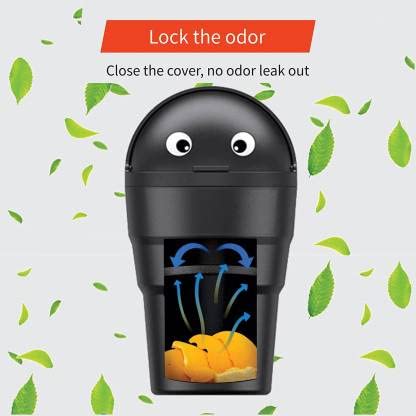 Image of TANTRA Mini Car Trash Bin Can Holder Dustbin Black