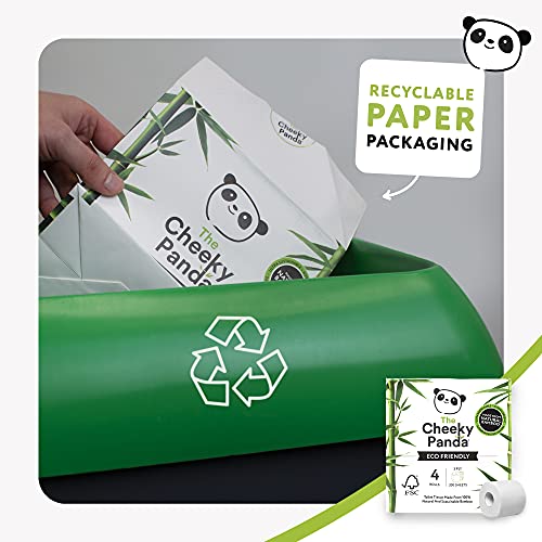 The Cheeky Panda Limited plastic-vrij toiletpapier 4 rollen, 480 g - Image 3