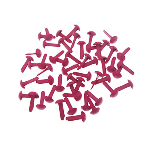 HAWILLOSCH 100Pcs Mini Round Brads Two Legged Nail for Handmade Materials for Crafting Stamping Scrapbooking Projects Random Pastel Colors