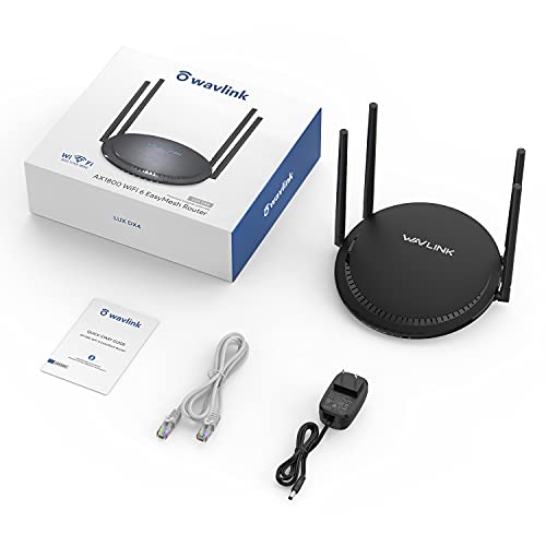 Wavlink Wifi 6 Router,Ax1800 Wireless Router, Dual Band Gigabit Wifi Internet Mesh Up To 1,500 Sq. Ft And 64+ Devices, Mesh Router, Touchlink, Parental Control, Qos,For Home #TOP7