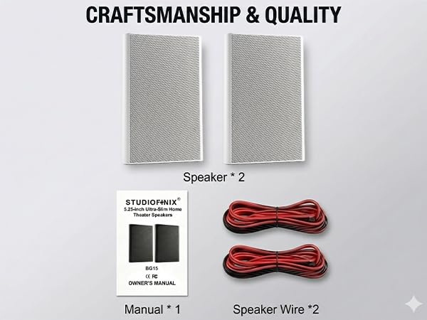 Amazon.com: STUDIOFINIX Ultra Slim 5.25 Inch 240W Wall Mount