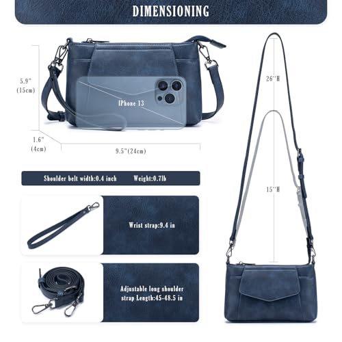 Small Crossbody Bags for Women, Cell Phone Bag Mini Over Wristlets Handbag Wallet Purse with Card Slots3