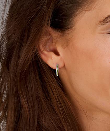 YL Round Huggie Earrings 925 Sterling Silver Halo Hoop Earrings Birthstone Jewelry for Women2