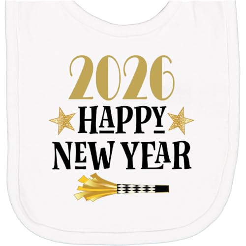 inktastic 2026 Happy New Year Newborn Bib