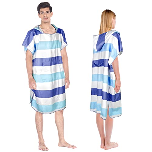 Poncho de toalla cambiador, poncho de microfibra para cambiar fácilmente - Surf, SUP, natación, playa, buceo (B) Cover
