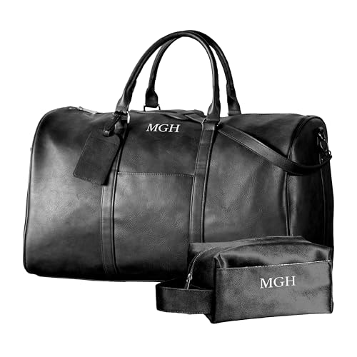 Personalized Vegan Leather Weekender Bag