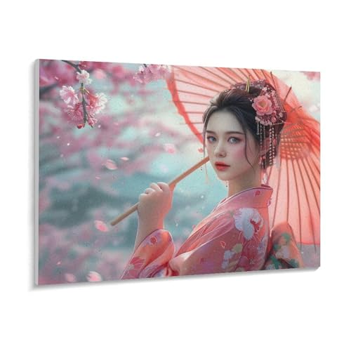 数字油絵 ラッセン 桜を愛でる美少女 デジタル油絵 数字キットによる絵画 DIY絵 手塗り 魅力的な体の曲線 ロマンチックな恋 数字キット塗り絵 壁飾り ホーム オフィス装飾 数字塗り絵 手工芸 初心者 大人 子供 贈り物 50×40cm