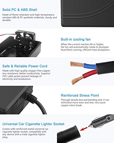 Alitove ALT-1230CAR Ac To Dc Converter 110V To 12V Converter 30A 360W Ac To Dc Adapter Car Cigarette Lighter Socket 100V~120V Ac To Dc 12 Volt Power Supply 11Ft Long Cord thumb #4