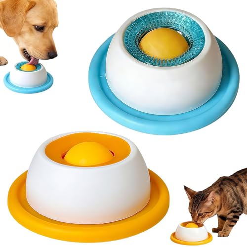 2pcs Juguete para Lamer Perros, Cuenco para Lamer Perros, Lick Bowl para Per-ros, Comedero Lamer para Mascota, Cuenco Antideslizante para Lick, Lamedor Perro para Perro gatos, Reductor de Aburrimiento