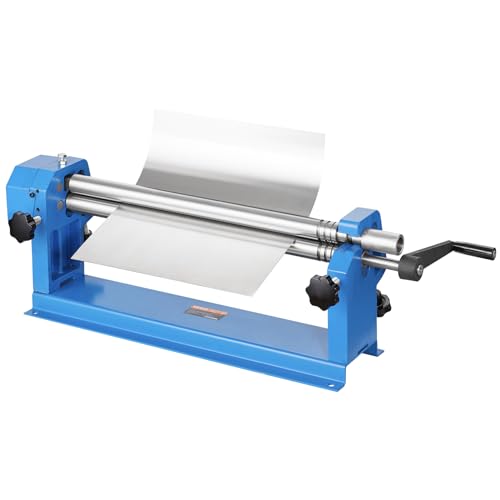 VEVOR Slip Roll Machine, 24-Inch Forming Width, 16 Gauge Capacity, Sheet Metal Slip Roller with 2 Detachable Rollers, Bending Round Machine, for Aluminum Alloy Sheet Low Carbon Steel Copper Sheet