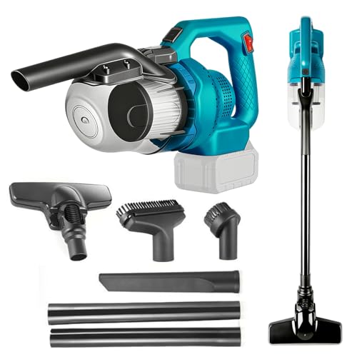 Cordless Vacuum Cleaner for Makita 18V Battery, Handheld Electric Vacuum Cleaner 16000Pa with 4 Nozzles and 0.7L Dust Container Lightweight Car Vacuum for Home Pet Hair Carpet Car (No Battery)