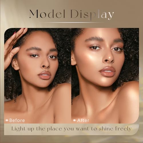 Hosaily Body Glitter Spray, Moisturizing Bronze Body Shimmer Luminizer Glow Illuminator Quick-Drying And Non-Sticky Glitter Spray Liquid Highlighter Spray thumb #3