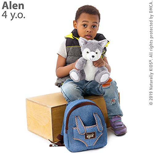 Naturally Kids Toddler Kids Husky Toy Wolf Stuffed Animal Plush Toys For 3 4 5 6 7 Year Old Girls Boys - Gifts For 3 4 5 6 7 Year Old Boy Girl - Husky Wolf Toy #TOP4