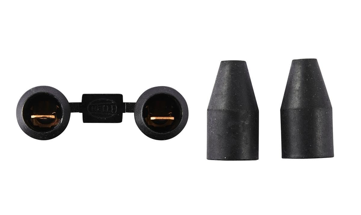 HELLA Horn - HEAVY DUTY HORN B133 SET - 24V - 110dB(A) - Frequenzbereich: 375/500Hz - Hochton/Tiefton - elektrisch - Gehäusefarbe: schwarz - Flachsteckanschluss - Menge: 2 - 3AG 003 399-101