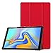 Produktbild Fintie Hülle kompatibel mit Samsung Galaxy Tab A 10.5 2018 - Ultra Schlank Superleicht Schutzhülle Cover Case mit Auto Schlaf/Wach Funktion für Galaxy Tab A SM-T590/T595 10.5 Zoll Tablet-PC, Rot