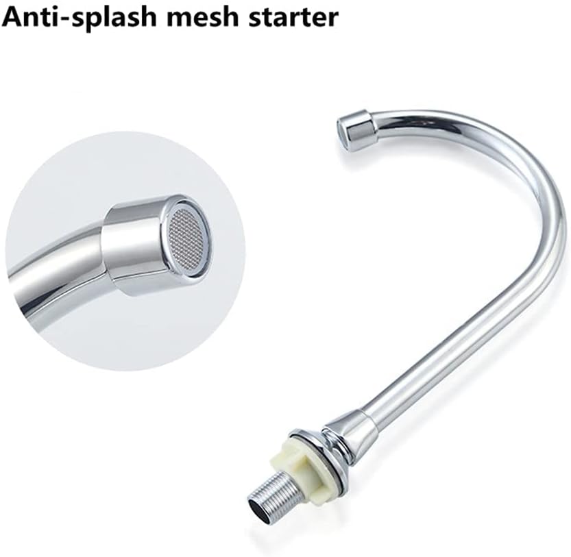 Yosoo Foot Pedal Faucet, Basin Faucet Set with Copper Connection Valve, Multi-Layer Electroplating Treatment, Easy to Use, Wide Application, Polished Finish