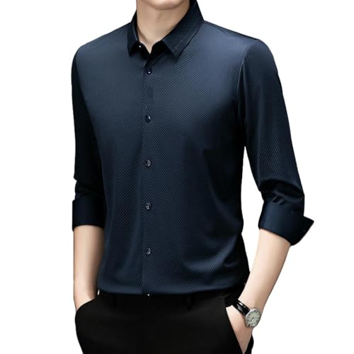 Chemise d'automne homme manches longues pour le bureau et le quotidien