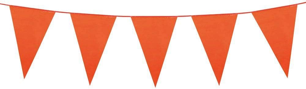 Party Bunting Banner 45x30 XL Garden Party BBQ Decoration 10mts (Orange)