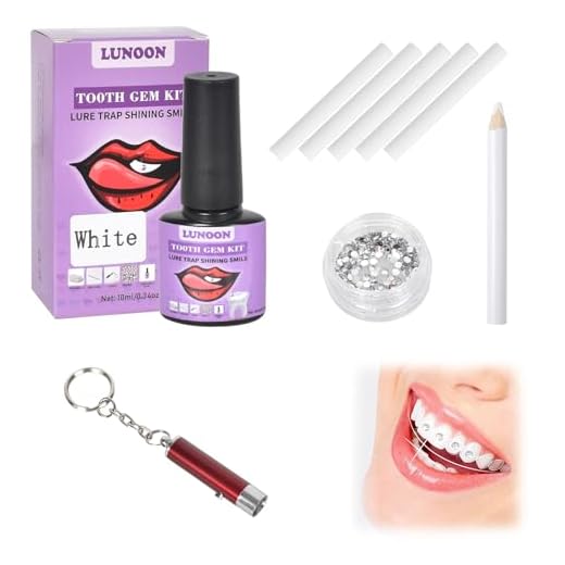 Kit de Gemas para Dientes Gemas Juego de Gemas Dentales, Juego DeJoyas Dentales con Pegamento, Tooth Gems Kit Diamante Dientes Kit para Decoración De Uñas Y Dientes De Bricolaje Tooth Gem (Blanco)