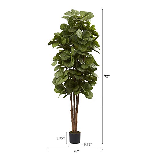 Nearly Natural 6Ft Fiddle Leaf Fig Artificial Trees, 72In, Green #TOP5