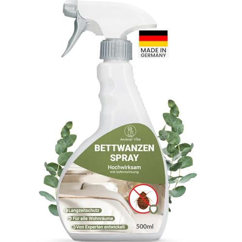 Bettwanzen Spray 500ml [hochwirksam & laborgeprüft] - wirksames Mittel gegen Bettwanzen für Matratzen und Möbel mit dezentem Zitronenduft, Alternative zur Bettwanzenfalle