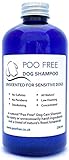 NATURAL - CHAMPÚ para PERROS - SIN PERFUME para PIELES SENSIBLES - 250ml - por POO FREE - Sin Sulfatos, Sin Parabenos, Sin Silicona. Concentrado, Limpia, Calma, Hidrata, Alivia.