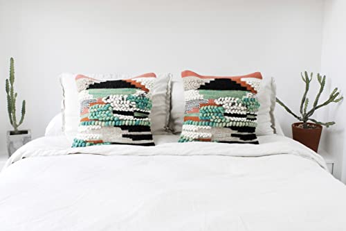 Casa Boho Throw Pillow Cover Boho Pillows Decorative Throw Pillows For Bed Chunky Knit Pillow Cover Bohemian Throw Pillow Case Wool 18X18 #TOP1