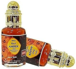Attar For Men|Women|Pujan Real Amber Pure Labdanum Perfume 24 Hours Long Lasting Fragrance 12ml Rollon Pack