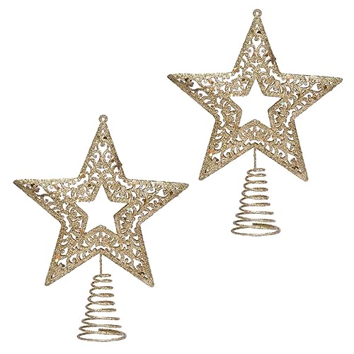 WESIEVYA Iron Christmas Tree Star Topper Small Size Perfect for Christmas Tree Decorations