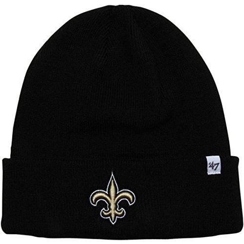 47 Orleans Saints Black Cuff Beanie Hat - NFL Cuffed Knit Toque Cap