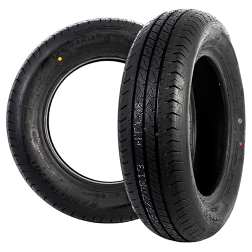 UNITRAILER Ganzjahresreifen Set 2x 155/70 R13 75N – Anhängerreifen 13 Zoll für Anhänger und Anhaenger, je 387 kg Tragfähigkeit, stabil für Alltag und Transport